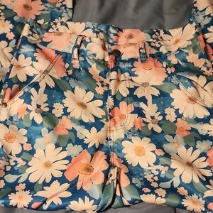 Floral Blue Women's Jeans